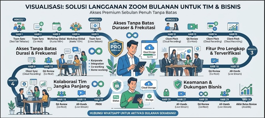 Langganan Zoom Pro Bulanan 300 Peserta
